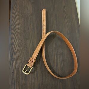 COACH Brown Leather Belt with Brass Buckle Belt Size 36-Classic Vintage